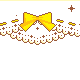glittery lace with yellow bow