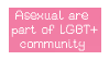 Asexual are part of LGBT+ community